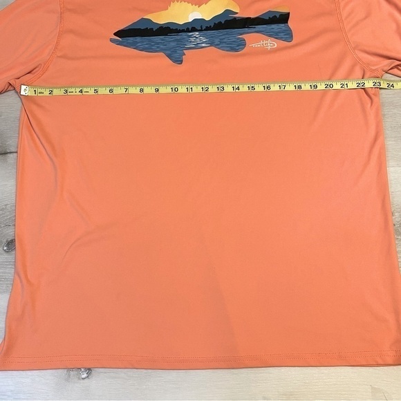 The Reel Life Long Sleeve Performance Shirt, XL, Coral - Picture 6 of 7